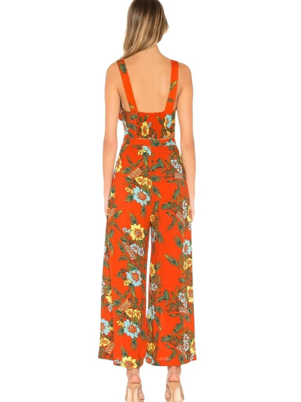 Free People Blue Horizon Tropical Floral 2-Piece Coordinating Matching Set - 4